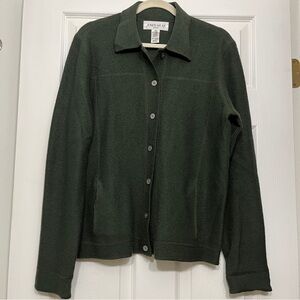 Jones Wear olive green wool jacket, size medium